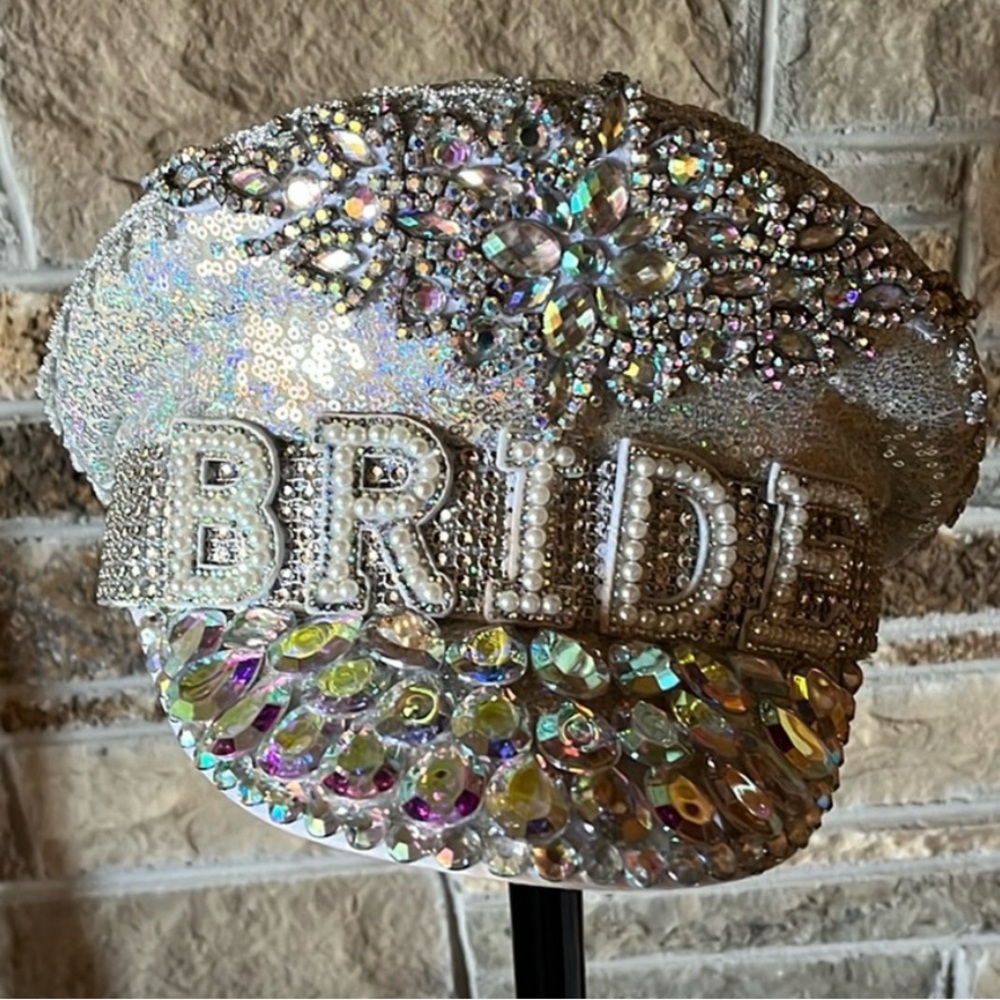 Dazzling Bride Sequin Cap